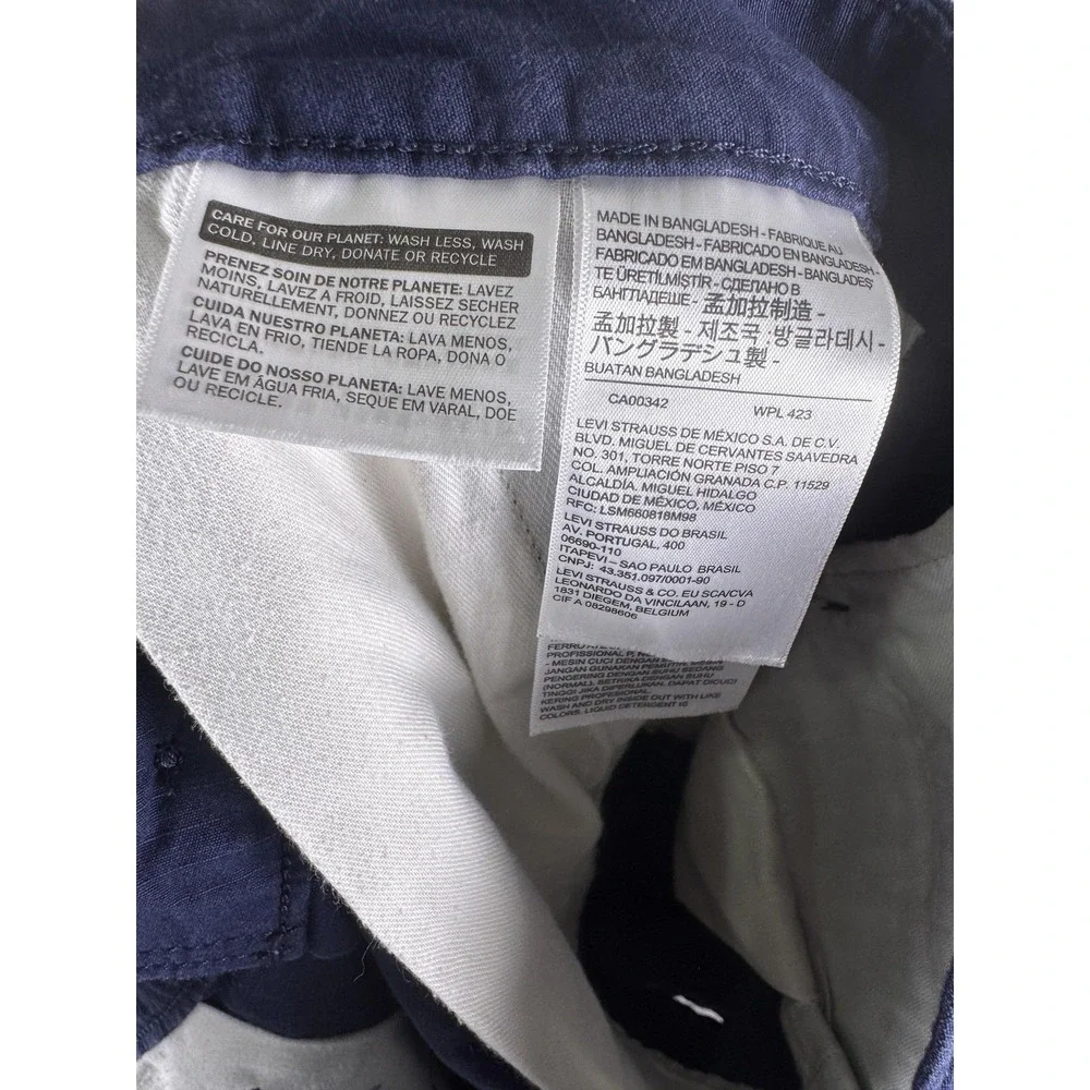 Levi's Shorts Mens 38‎ Blue Cargo Canvas Utility Pockets Casual Summer Outdoor